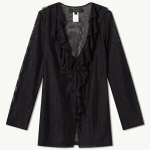 new veiled collection mesh ruffle top